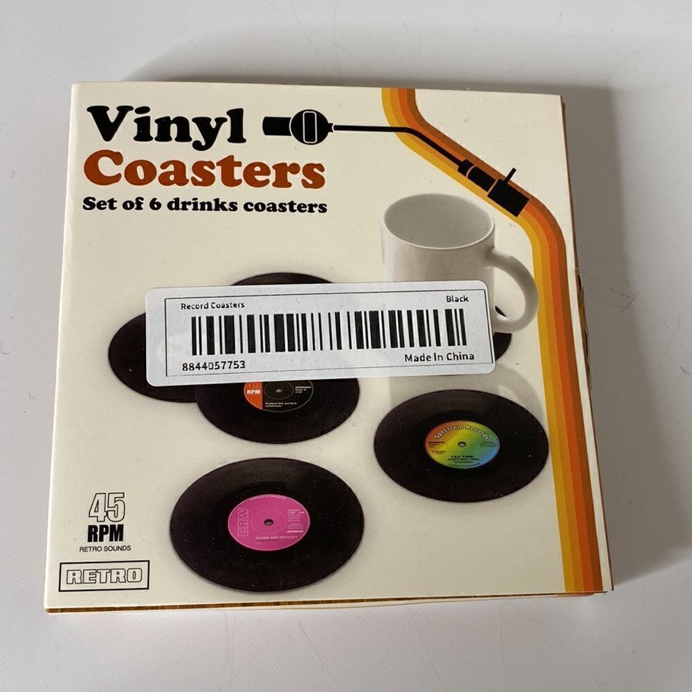 Vinyl Record Coaster Set - Picture 2 of 6